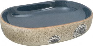 Umywalka vidaXL Umywalka nablatowa, piaskowo-niebieska, owalna, 59x40x14 cm 2