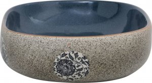 Umywalka vidaXL Umywalka nablatowa, piaskowo-niebieska, owalna, 59x40x14 cm 5