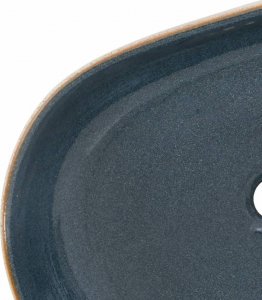 Umywalka vidaXL Umywalka nablatowa, piaskowo-niebieska, owalna, 59x40x14 cm 7