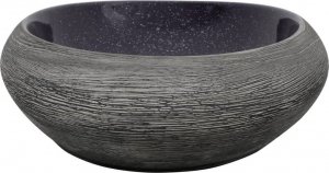 Umywalka vidaXL Umywalka nablatowa, fioletowo-szara, owalna, 59x40x14 cm 5