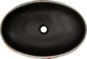 Umywalka vidaXL Umywalka nablatowa, wielokolorowa, owalna, 59x40x15 cm 6