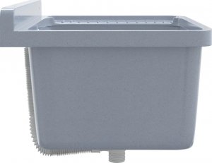 Umywalka vidaXL Umywalka do montażu na ścianie, szara, 60x40x28 cm, żywica 5