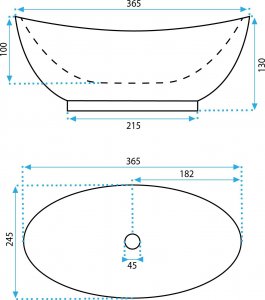 Umywalka Rea Umywalka nablatowa Rea Kate 36 6
