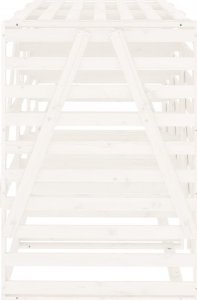 vidaXL Obudowa na 3 kosze na śmieci, biała, lite drewno sosnowe 7