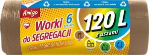 Politan Gosia Gosia Amigo Worki Do Segregacji 120l Z Uszami Brązowe-Bio 6szt 7988... 1