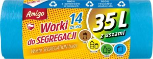 Politan Gosia Gosia Amigo Worki Do Segregacji 35l Z Uszami Niebieskie-Papier 14szt 7992... 1