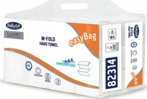 Bulkysoft Ręczniki składane BulkySoft Luxury M-Fold 3w celuloza białe (21x120) 1