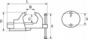 Bahco Imadło ślusarskie 150 mm BAHCO 3