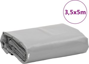 Plandeka vidaXL Plandeka, szara, 3,5x5 m, 600 g/m² 9