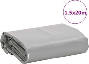 Plandeka vidaXL Plandeka, szara, 1,5x20 m, 600 g/m² 9