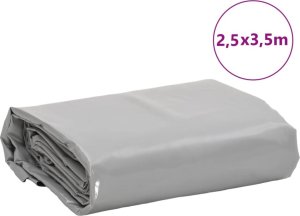 Plandeka vidaXL Plandeka, szara, 2,5x3,5 m, 600 g/m² 9