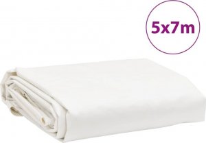 Plandeka vidaXL Plandeka, biała, 5x7 m, 600 g/m 8