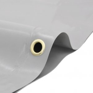 Plandeka vidaXL Plandeka, szara, 5x6 m, 600 g/m 4