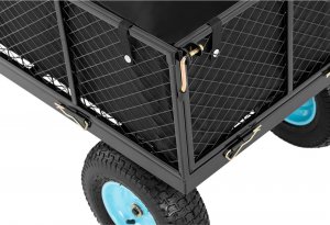 Hillvert Wózek ogrodowy składany z plandeką do przewożenia ziemii nawozu do 550 kg Wózek ogrodowy składany z plandeką do przewożenia ziemii nawozu do 550 kg 3