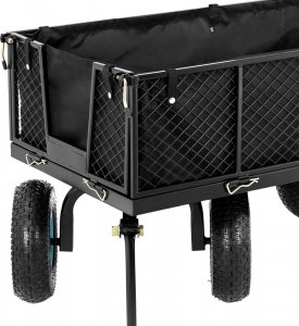 Hillvert Wózek ogrodowy składany z plandeką do przewożenia ziemii nawozu do 550 kg Wózek ogrodowy składany z plandeką do przewożenia ziemii nawozu do 550 kg 5