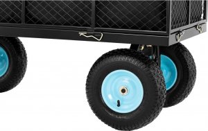 Hillvert Wózek ogrodowy składany z plandeką do przewożenia ziemii nawozu do 550 kg Wózek ogrodowy składany z plandeką do przewożenia ziemii nawozu do 550 kg 7