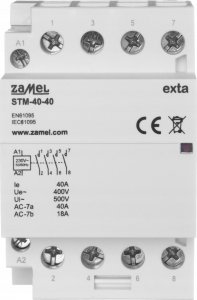 Zamel Stycznik modułowy instalacyjny 40A 4xZ 230V AC typ: STM-40-40 EXT10000296 1