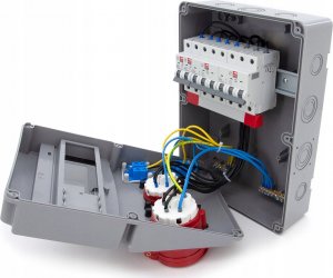 ELS Elektrotechnika Rozdzielnica budowlana 32A/5P + 16A/5P + 2*GS 230V + zabezpieczenia, 11NO22C11C11C 3