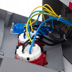 ELS Elektrotechnika Rozdzielnica budowlana 32A/5P + 16A/5P + 2*GS 230V + zabezpieczenia, 11NO22C11C11C 4
