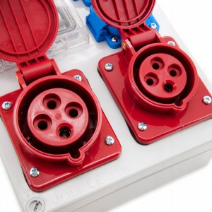 ELS Elektrotechnika Rozdzielnica budowlana Mikołajki 2*16A/4 + 2*GS + zabezpieczenia, obudowa naścienna, 4NO21B21B0/4 14