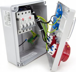 ELS Elektrotechnika Rozdzielnica budowlana Mikołajki 2*16A/4 + 2*GS + zabezpieczenia, obudowa naścienna, 4NO21B21B0/4 15