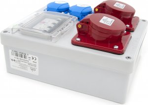 ELS Elektrotechnika Rozdzielnica budowlana Mikołajki 2*16A/4 + 2*GS + zabezpieczenia, obudowa naścienna, 4NO21B21B0/4 17