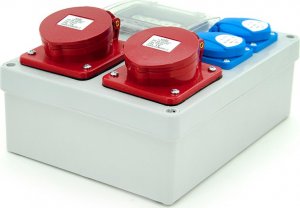 ELS Elektrotechnika Rozdzielnica budowlana Mikołajki 2*16A/4 + 2*GS + zabezpieczenia, obudowa naścienna, 4NO21B21B0/4 3