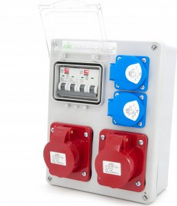 ELS Elektrotechnika Rozdzielnica budowlana Mikołajki 2*16A/4 + 2*GS + zabezpieczenia, obudowa naścienna, 4NO21B21B0/4 10