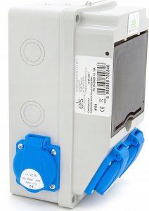 ELS Elektrotechnika Rozdzielnica budowlana, ogrodowa 2*GS 230V + zabezpieczenia + różnicówka, 6NO21C00F 13