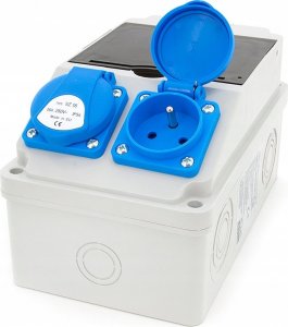 ELS Elektrotechnika Rozdzielnica budowlana, ogrodowa 2*GS 230V + zabezpieczenia + różnicówka, 6NO21C00F 3