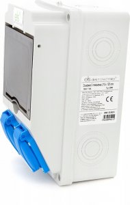 ELS Elektrotechnika Rozdzielnica budowlana, ogrodowa 2*GS 230V + zabezpieczenia + różnicówka, 6NO21C00F 7