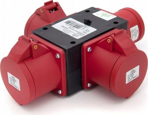 ELS Elektrotechnika Rozgałęźnik potrójny / trójnik siłowy przenośny IP44 32A 5P 400V P003W 3