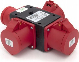 ELS Elektrotechnika Rozgałęźnik potrójny / trójnik siłowy przenośny IP44 32A 5P 400V P003W 4