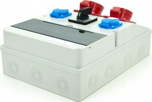 ELS Elektrotechnika Rozdzielnia budowlana 32A/5 + 16A/5 + 2*GS 230V + zabezpieczenia + różnicówka + wyłącznik L-0-P, 12NO22C11C11CFLP 4