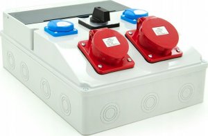 ELS Elektrotechnika Rozdzielnia budowlana 32A/5 + 16A/5 + 2*GS 230V + zabezpieczenia + różnicówka + wyłącznik L-0-P, 12NO22C11C11CFLP 5