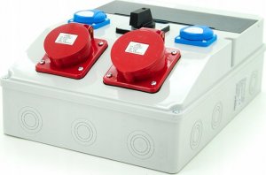 ELS Elektrotechnika Rozdzielnia budowlana 32A/5 + 16A/5 + 2*GS 230V + zabezpieczenia + różnicówka + wyłącznik L-0-P, 12NO22C11C11CFLP 7