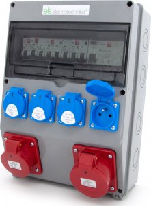 ELS Elektrotechnika Rozdzielnica budowlana 32A/5 + 16A/5 + 4*GS 230V + zabezpieczenia + różnicówka, obudowa naścienna, okienko 12M, 12NO42C11C11CF 2