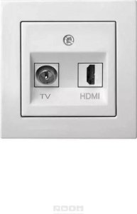 Liregus SOCKET HDMI+TV-002-01 WHITE 1