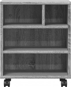 vidaXL Stojak pod drukarkę, z kółkami, szary dąb sonoma, 41x32x48 cm 5