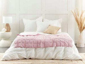 Beliani Kołdra obciążeniowa 4kg 100 x 150 cm różowa NEREID 8