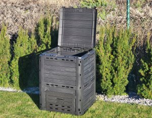 Prosperplast PROSPERPLAST KOMPOSTOWNIK  280L ANTRACYT COMPOGREEN WOODY 9