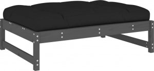 vidaXL Podnóżek ogrodowy, szary, 120x80 cm, lite drewno sosnowe 6