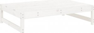 vidaXL Podnóżek ogrodowy, biały, 120x80 cm, lite drewno sosnowe 3