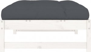 vidaXL Podnóżek ogrodowy, biały, 120x80 cm, lite drewno sosnowe 5