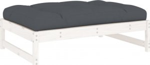vidaXL Podnóżek ogrodowy, biały, 120x80 cm, lite drewno sosnowe 6
