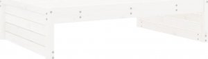 vidaXL Podnóżek ogrodowy, biały, 120x80 cm, lite drewno sosnowe 6