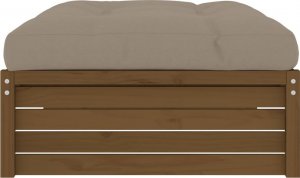 vidaXL Podnóżek ogrodowy, miodowy brąz, 120x80 cm, lite drewno sosnowe 4