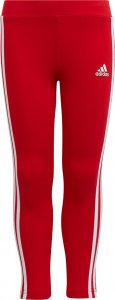 Adidas Legginsy dla dzieci adidas Essentials 3-Stripes czerwone HF1898 116cm 1