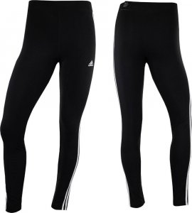 Adidas Legginsy dla dzieci adidas Essentials 3-Stripes Cotton Tights czarne IC3623 170cm 1