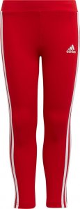 Adidas Legginsy dla dzieci adidas Essentials 3-Stripes czerwone HF1898 122cm 1